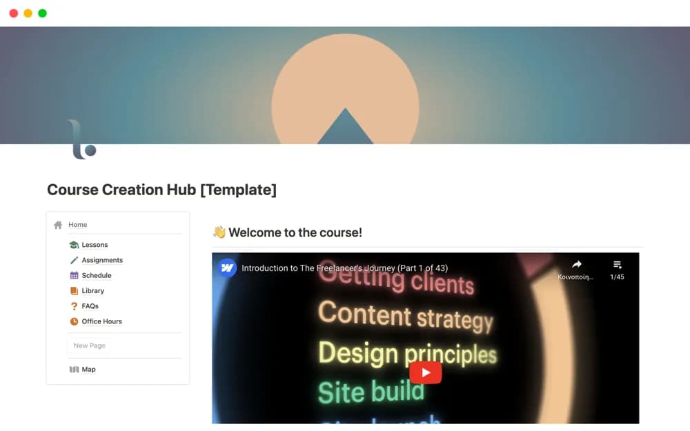 Course Creation Hub — preview from Notion Marketplace