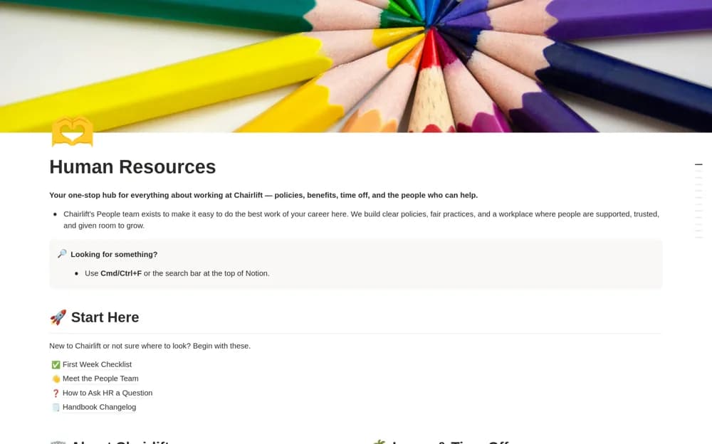 Employee Home & Human Resources Hub — preview from Notion Marketplace