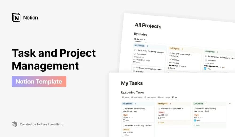 Project Manager Pro — preview from Notion Everything