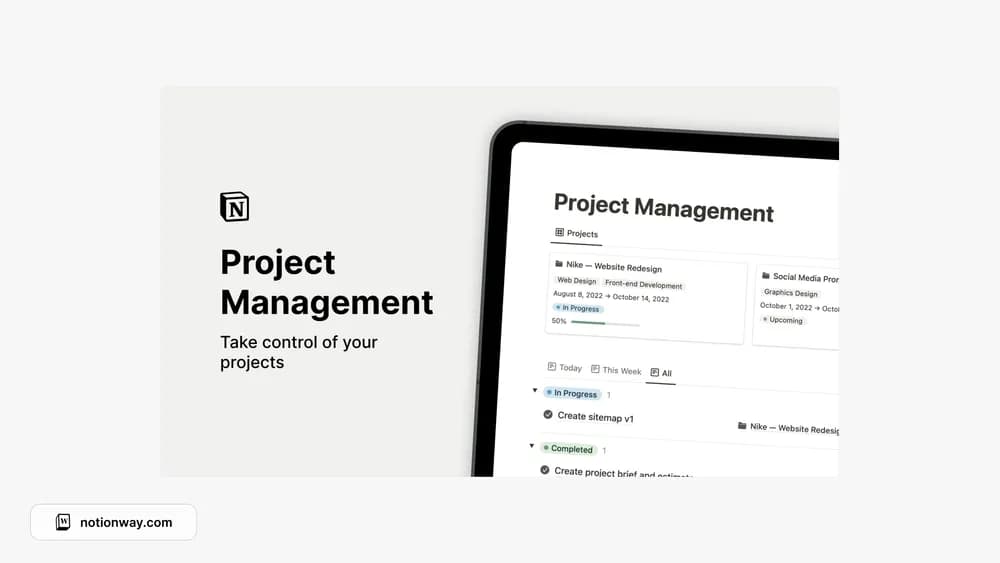 Notion Project Management — preview from PathPages