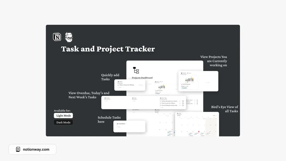 Notion Project Tracker — preview from PathPages