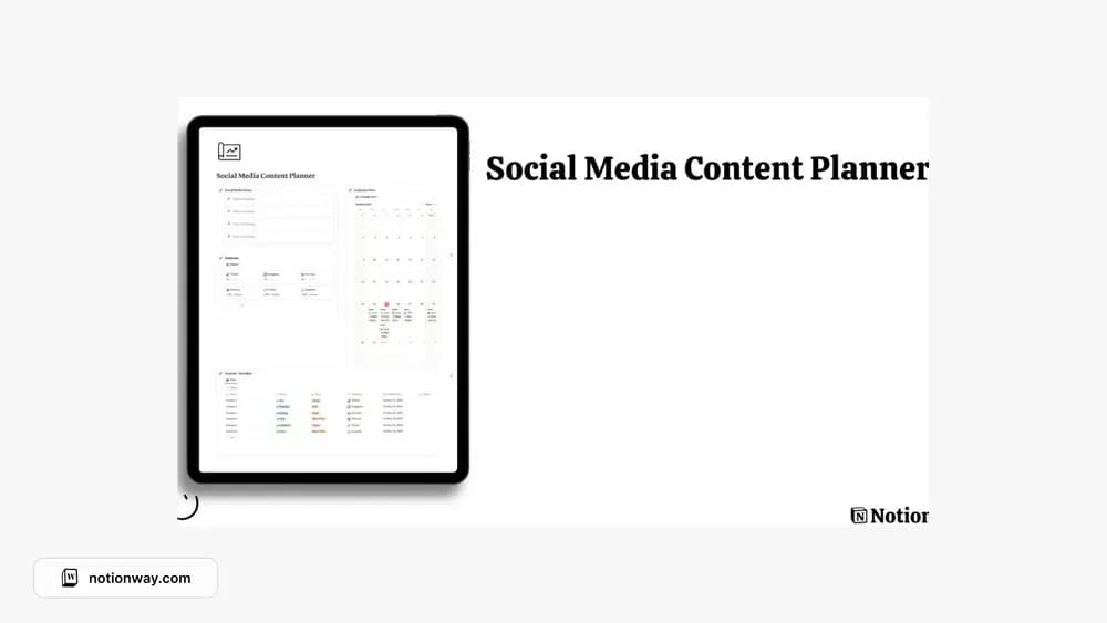 Social Media Content Planner — preview from PathPages