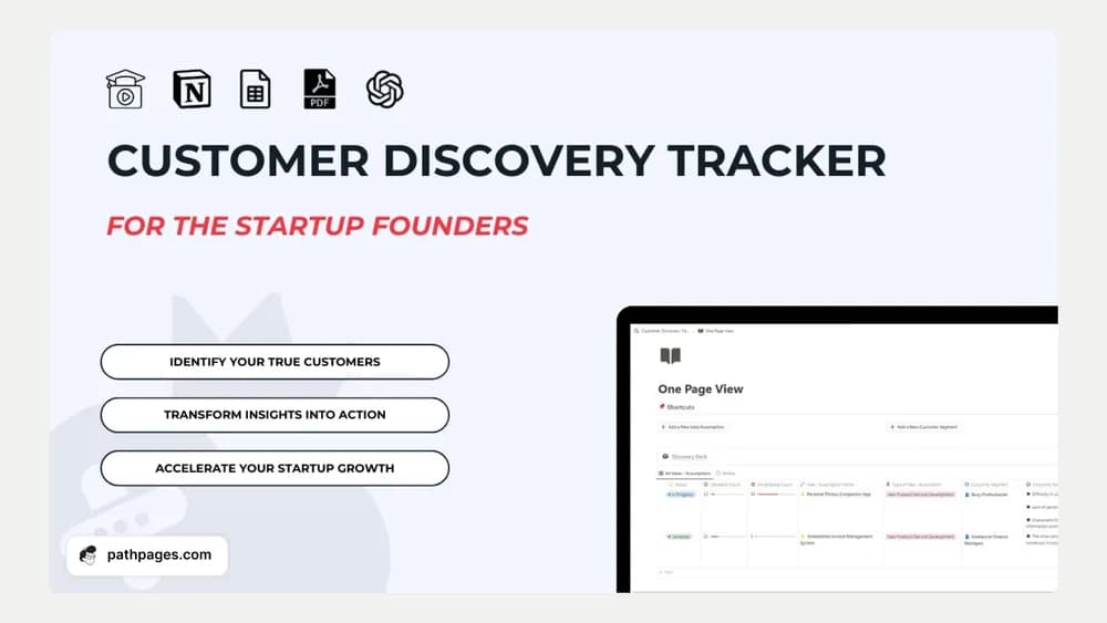 Customer Discovery Tracker — preview from PathPages