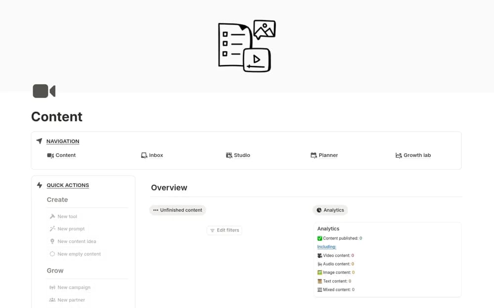 Ultimate Content OS™ Notion template preview