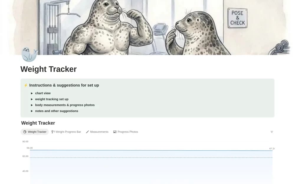 Weight Tracker — preview from Notion Marketplace