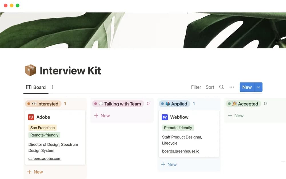 Interview kit — preview from Notion Marketplace