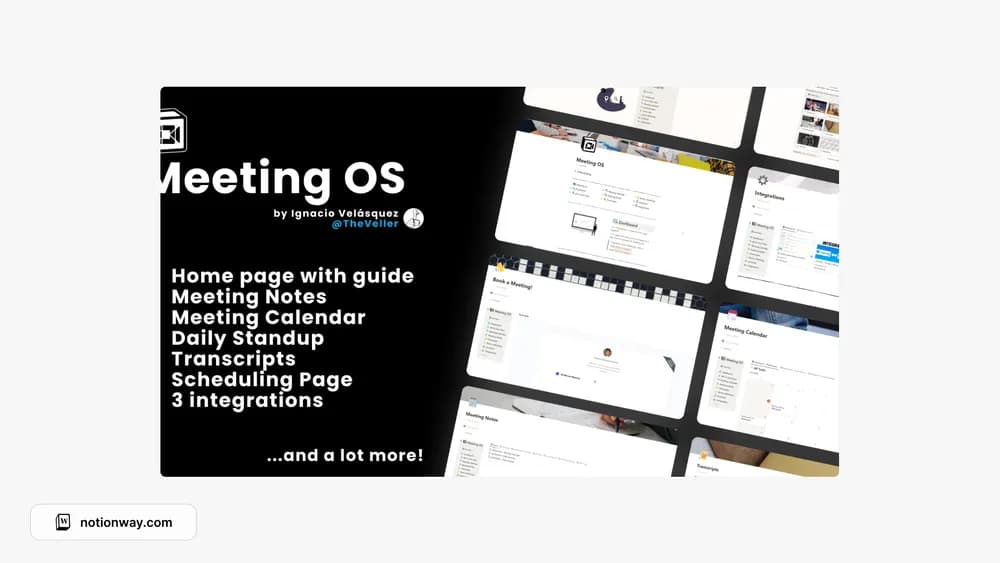 Notion Meeting OS Notion template preview