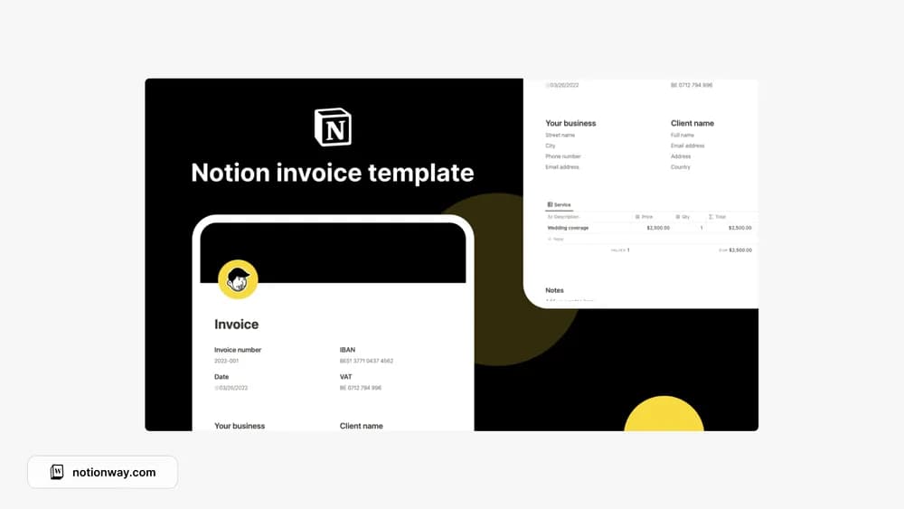 Notion Invoice Template — preview from PathPages